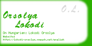 orsolya lokodi business card